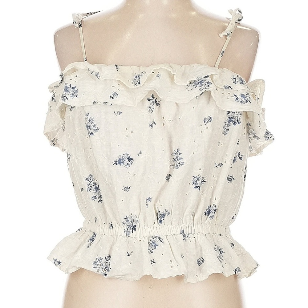 American Eagle eyelet ruffle tank size medium NWT